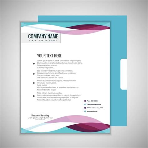 Free Vector Colorful Letterhead Template