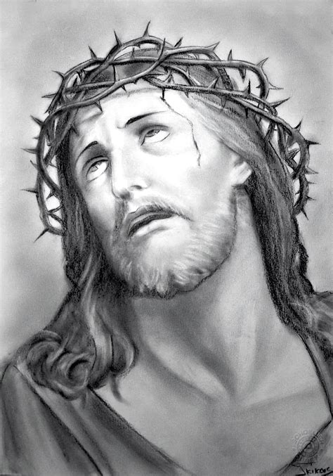 Jesus Christ Drawing Black And White