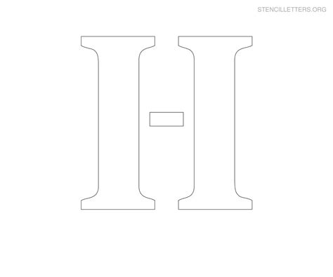 Large Printable Letter H Solid Black Template Free Printables English