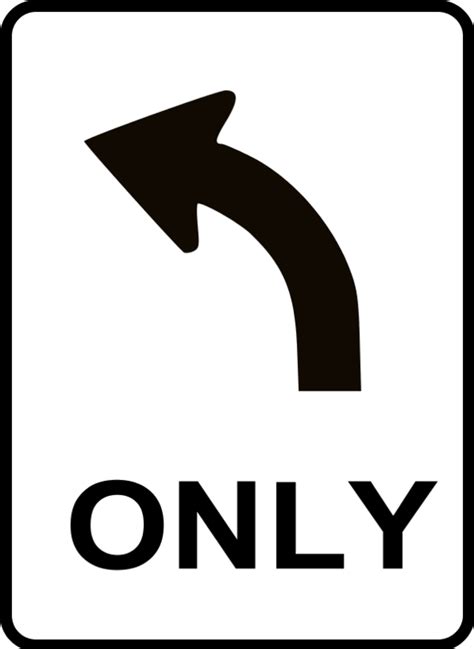 Left Turn Only Png Clip Art Library