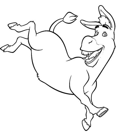 Burro Divertido De Shrek Para Colorear Shrek Coloring Pages