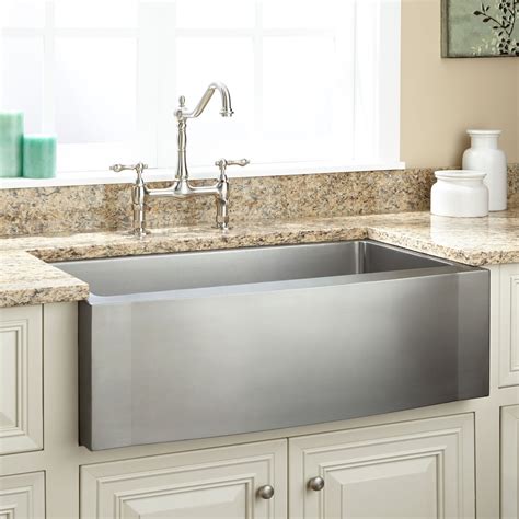 Compatible with kraus stainless steel colander: 30" Optimum Stainless Steel Farmhouse Sink - Wave Apron - Farmhouse Sinks - Kitchen