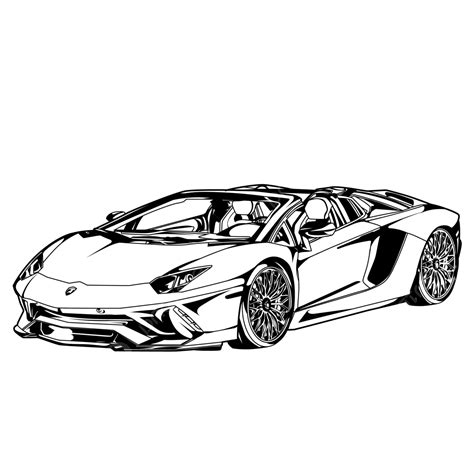 Lamborghini Aventador Silhouette Sports Car Lamborghini PNG And