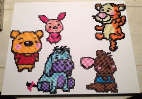 Winnie The Pooh Perler Beads Bead Art Perler Bead Disney Beaded Crafts