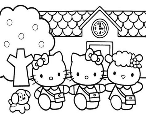 Gambar Hello Kitty Buat Mewarnai