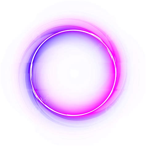 Blue Purple Neon Border Circle Light Frame Neon Neon Border Border