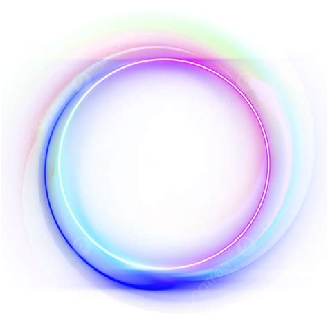 Three Colored Neon Border Circles Neon Neon Border Border Png