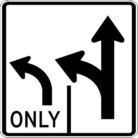 Left Turn Only Sign