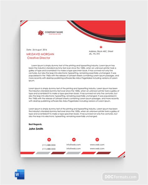 34 Free Letterhead Templates Editable And Printable In Word