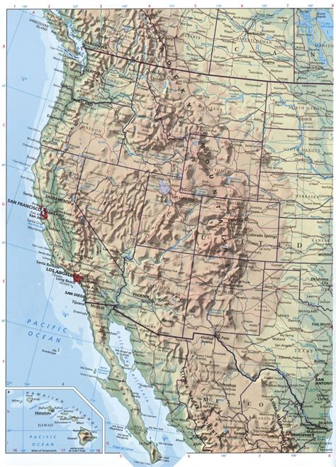 50 Images For West Usa Map With Cities Kodeposid