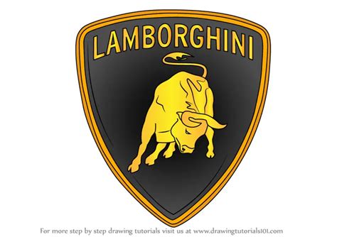 Step By Step How To Draw Lamborghini Logo Drawingtutorials