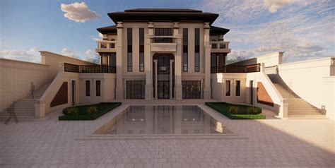 3d Luxury House Modern Classic Exterior Design A16 Turbosquid 2036387