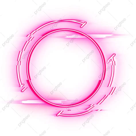 Neon Pink Circle Png Image Circle Border Light Pink Neon Frame Png