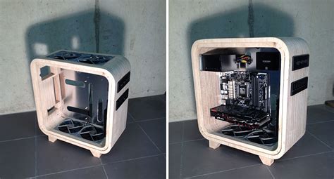 This case works as both a table and awesome pc case. I Made A Computer Out Of Wood | Bored Panda