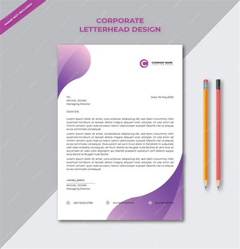 Premium Vector Corporate Letterhead Design Template