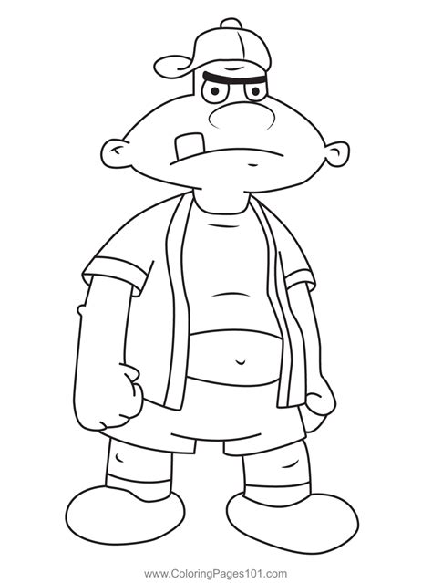 Harold Berman Hey Arnold Coloring Page For Kids Free Hey Arnold