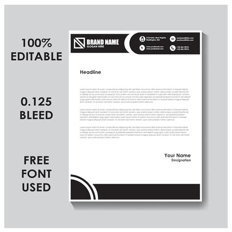 Premium Vector Corporate Letterhead Design