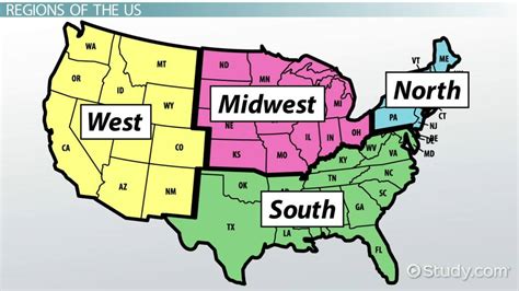 Us Regions History And Importance Lesson