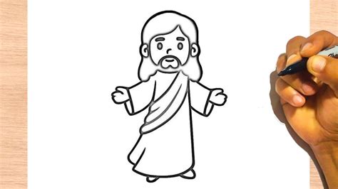 How To Draw Jesus Christ Easy Drawing Step By Step Youtube