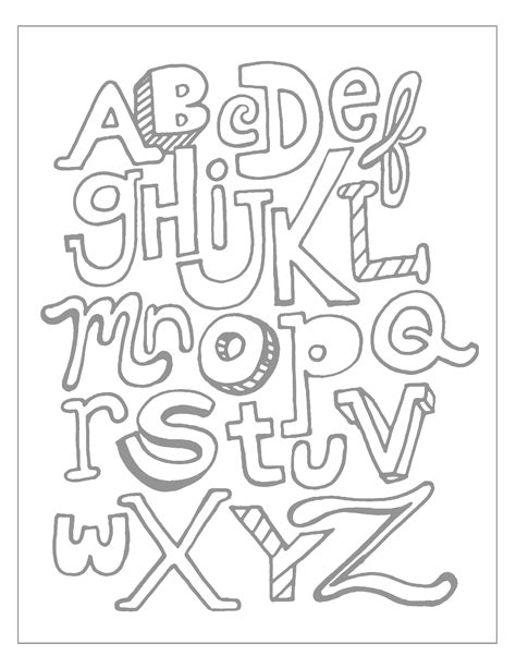 Alphabet Coloring Pages Printable Coloring Pages