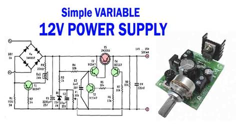 12v Variable Power Supply Circuit Diagram Electronics Projects Tronicspro