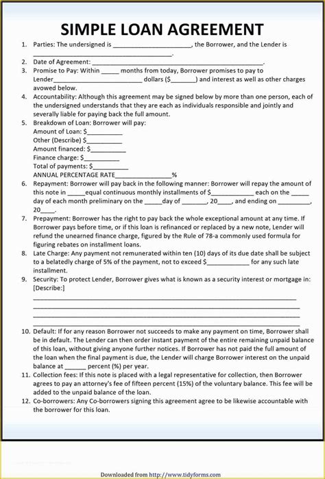 Free Template For Loan Agreement Between Friends Of Download Personal Vrogue Co