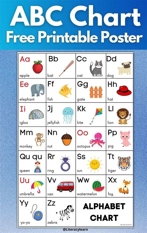 Free Printable Abc Chart Printable