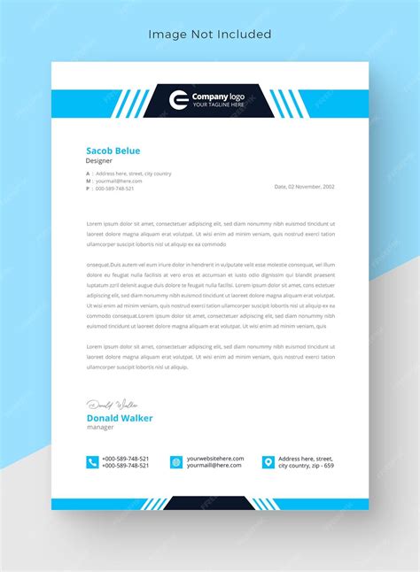 Premium Psd Red Letterhead Template Letterhead Template Modern