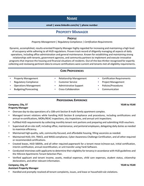 These 530+ resume samples will help you unleash the full potential of your career. Property Manager Resume Example & Guide (2020)