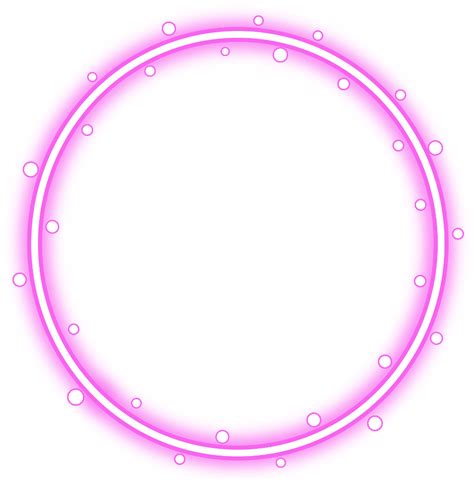 Download Neon Round Pink Freetoedit Circle Frame Border Red