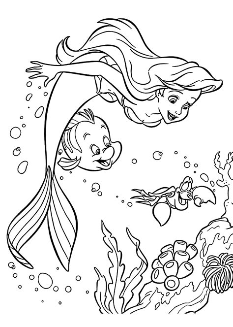 Disney Ariel Printable Coloring Pages High Quality Coloring Pages