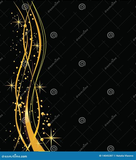 Glossy Black And Gold Background Stock Vector Illustration Of Design