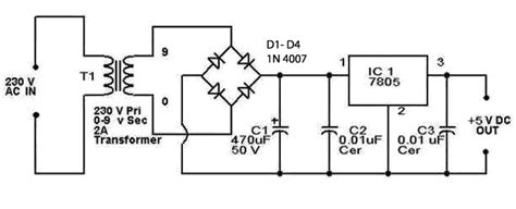 12v Dc Regulated Power Supply Circuit Diagram