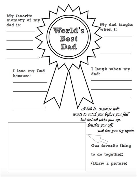 Father S Day Printable Sheets