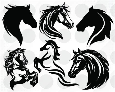 Horse Head Svg Horse Svg Stallion Svg Horse Lover Vector Cut File