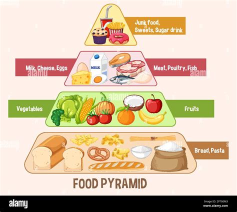 Food Nutrition Groups Pyramid Illustration Stock Vector Image And Art Alamy