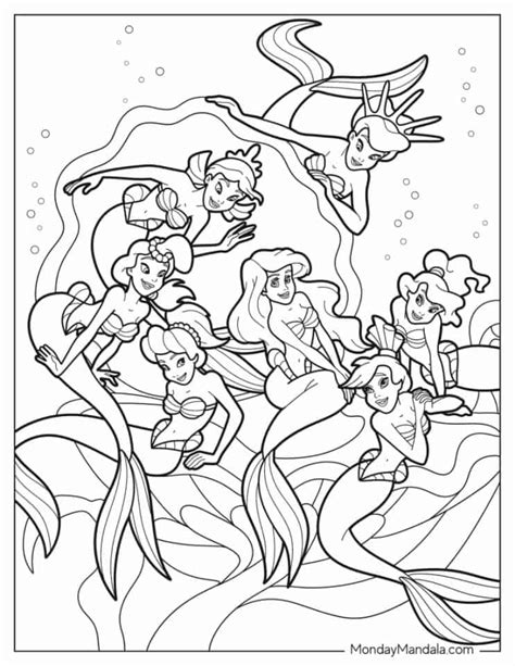 28 Ariel Coloring Pages Free Pdf Printables