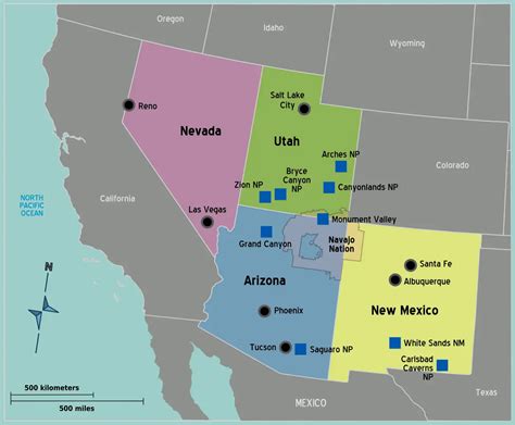 Usa Southwest Map