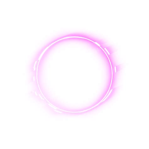 Pink White Neon Border Circle Frame Neon Neon Border Border Png