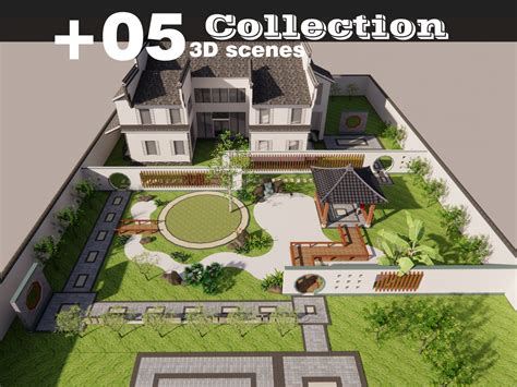 3d Luxury House Modern Classic Exterior Design A18 Model Turbosquid