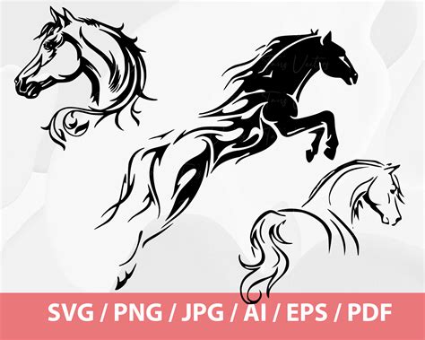 Horse Silhouette Horse Svg Horseshoe Svg Horse Head Svg Etsy Singapore