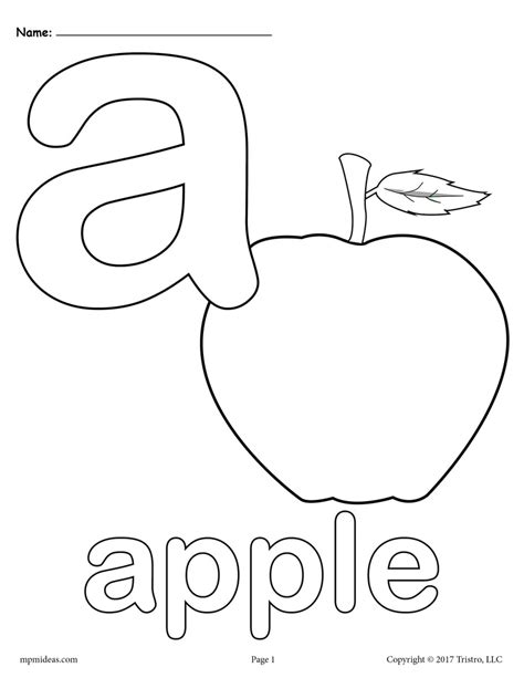 Letter A Alphabet Coloring Pages 3 Free Printable Versions Supplyme