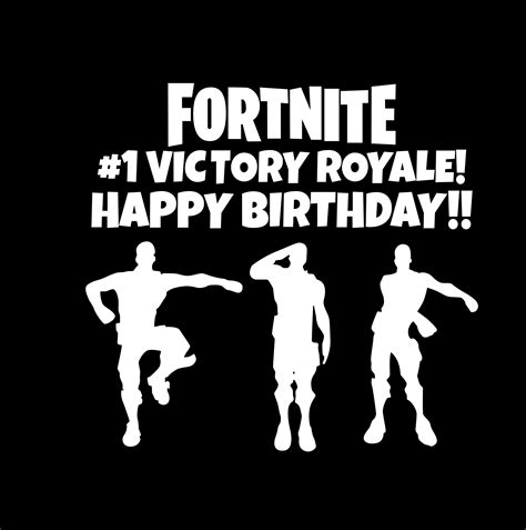 Fortnite Happy Birthday Svg Free 210 SVG Images File