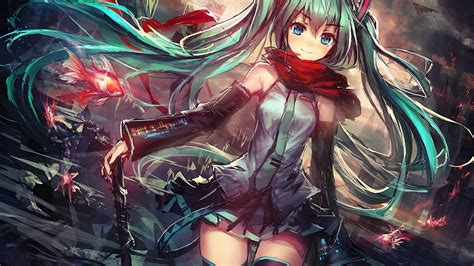 Wallpaper X Px Anime Girls Hatsune Miku Twintails