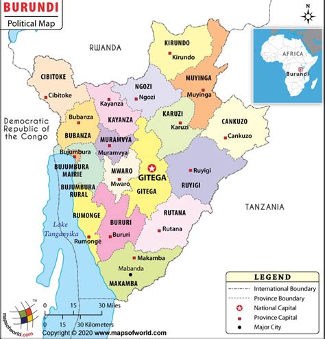 Burundi Political Map Political Map Of Burundi