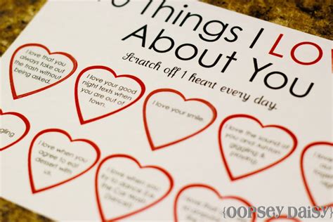 100 Reasons Why I Love You Printable Template Printable Templates