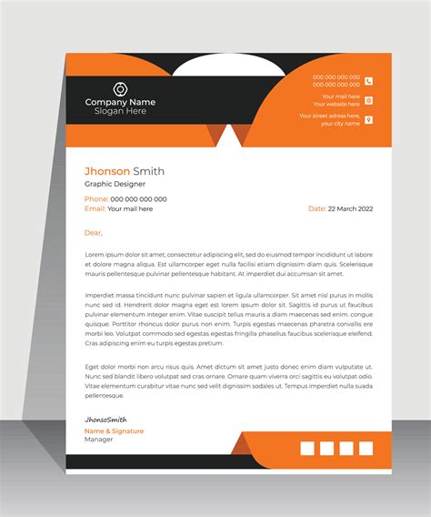 Modern Letterhead Design Template Professional Letterhead Template In