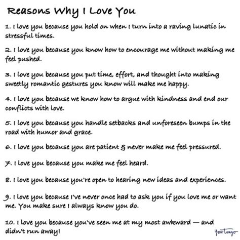 100 Reasons Why I Love You — A Comprehensive List Reasons Why I Love