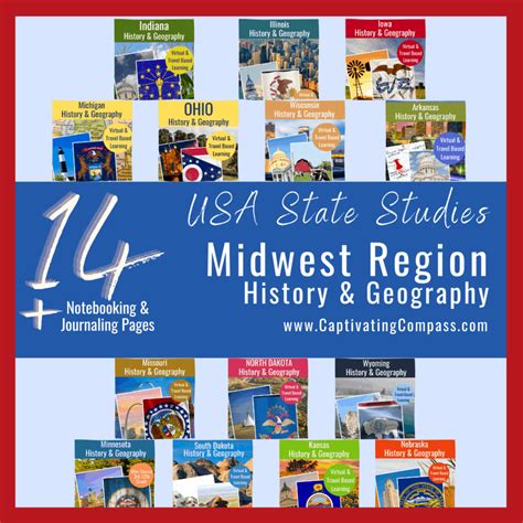 Usa State Study Pack Midwest Region Bundle Captivating Compass