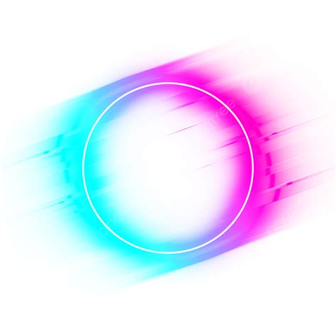 Blue Pink Neon Border Circle Cyber Frame Neon Neon Border Border Png